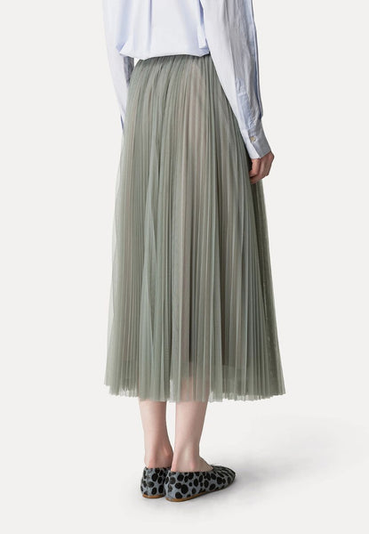 Forte Forte Tulle Soleil Pliss' Skirt, Stone Salt Boutique London - Main Image