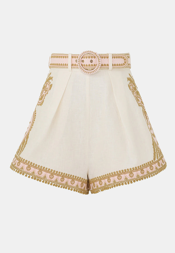 Waverly Embroidered Tuck Short