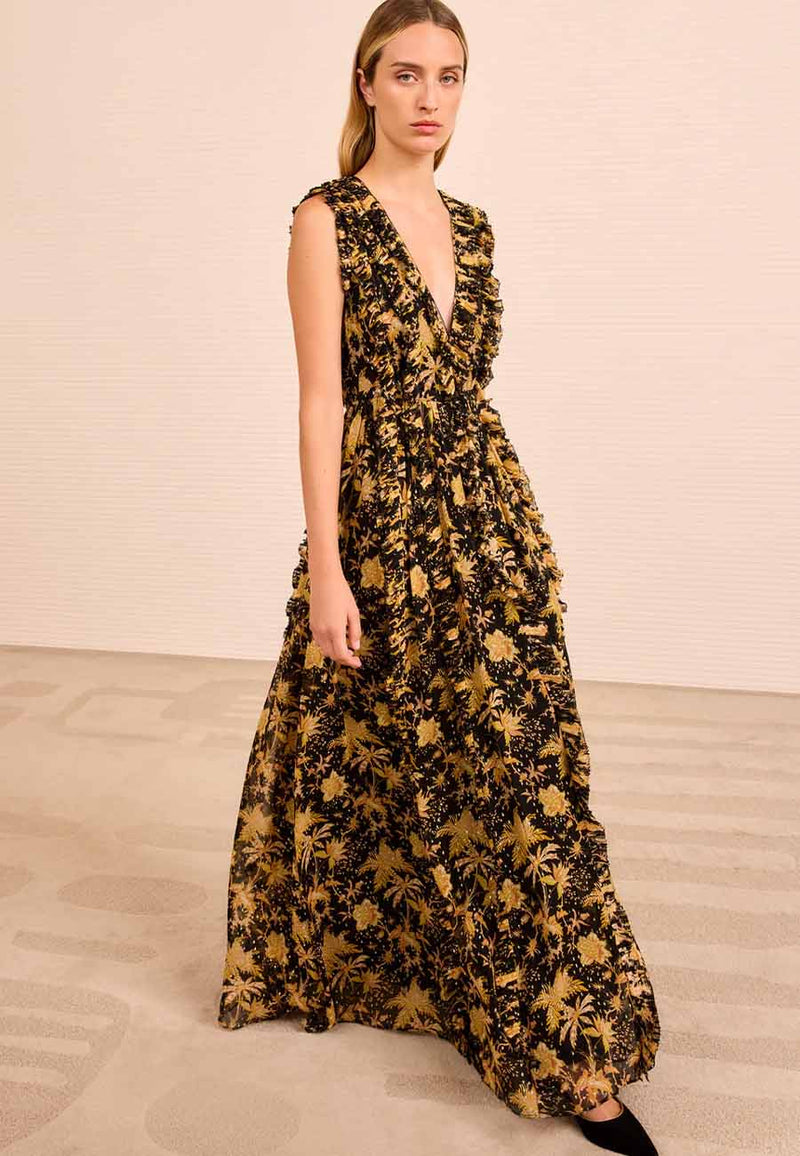 Aida Cascading Ruffle Gown