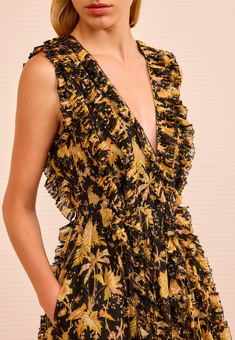 Aida Cascading Ruffle Gown