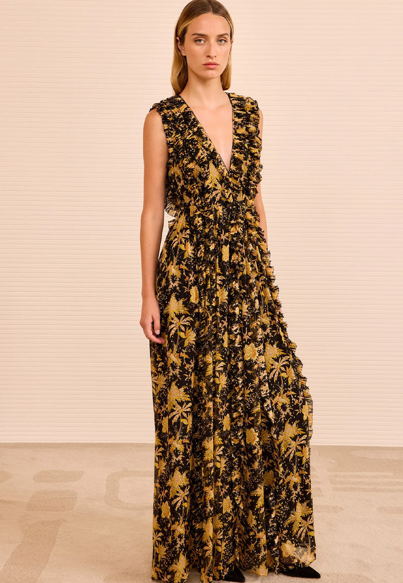 Aida Cascading Ruffle Gown