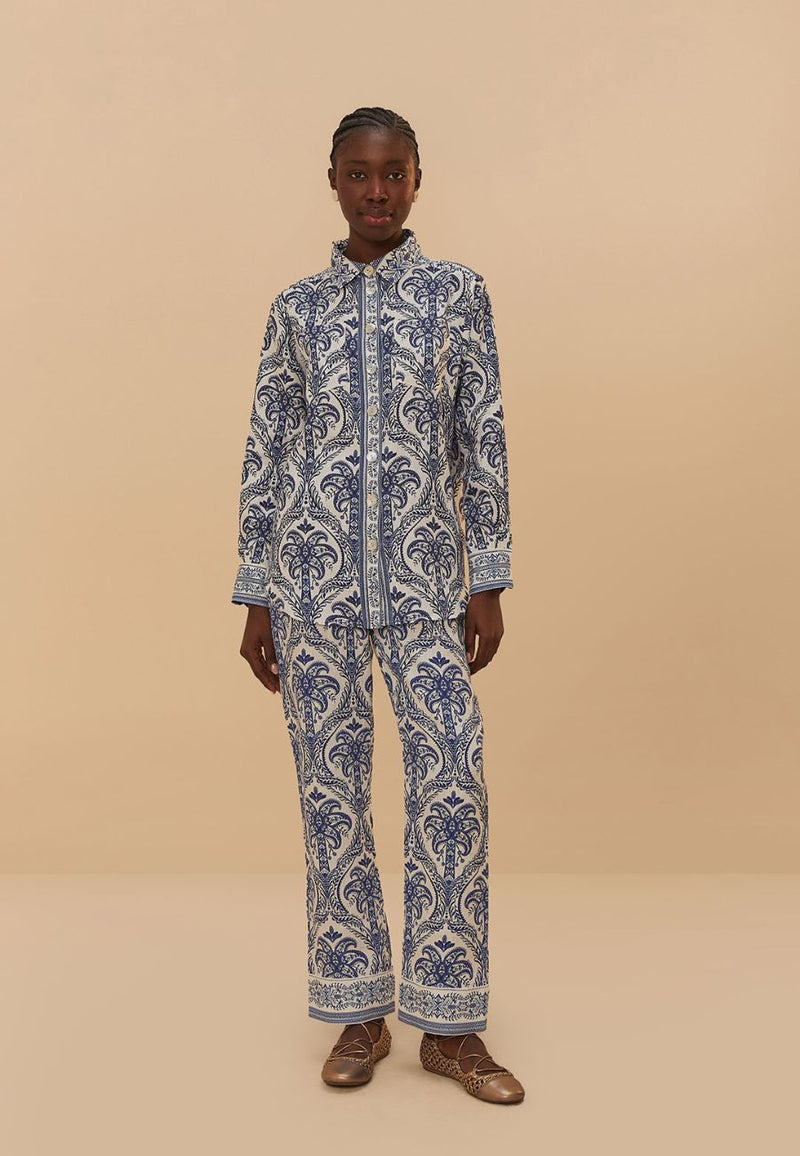 Blue Tropical Pyjama Pants