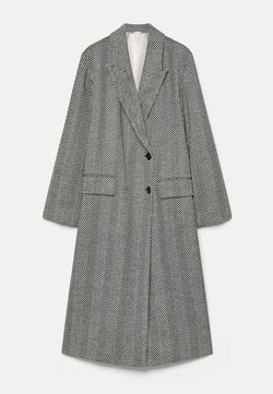Chevron Wool Coat