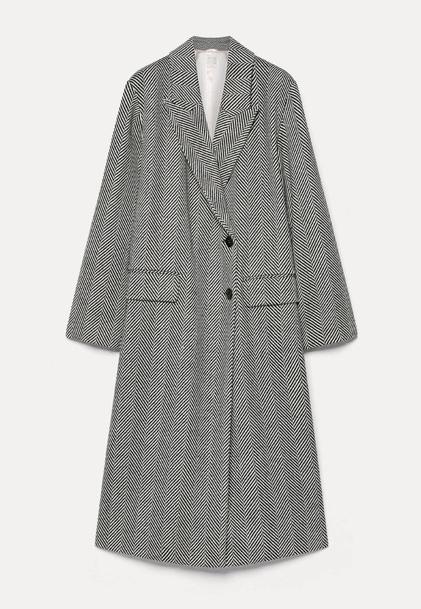 Chevron Wool Coat