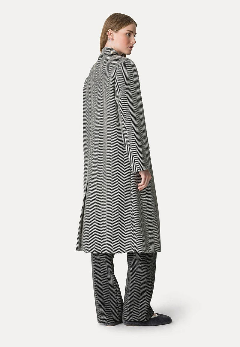 Chevron Wool Coat