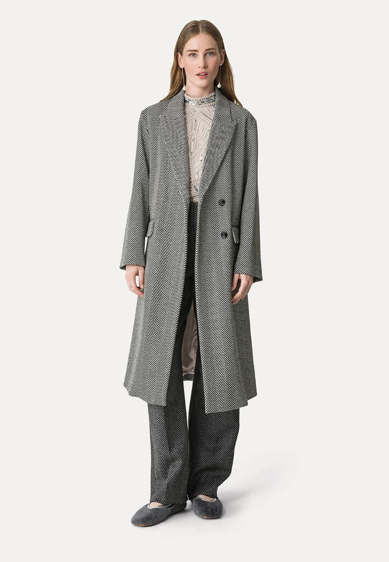 Chevron Wool Coat