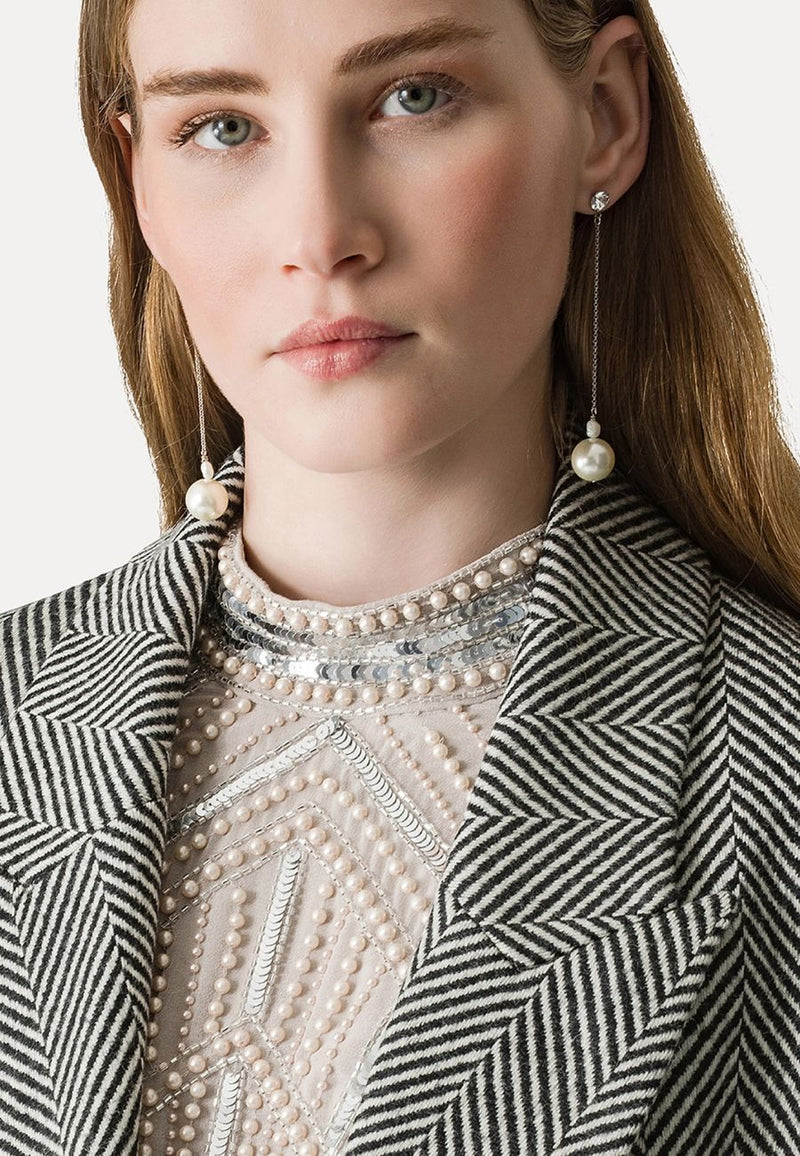 Chevron Wool Coat