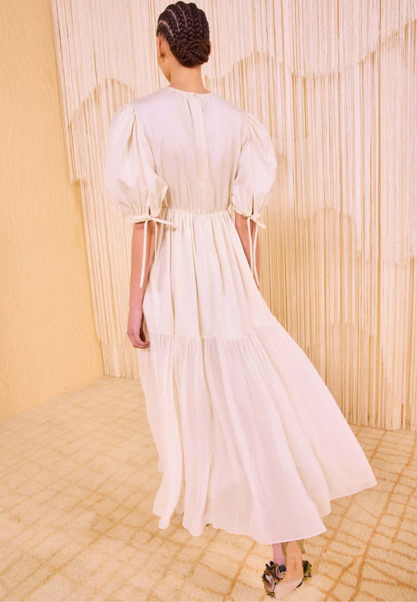 Collage Short Sleeve Midi Dress