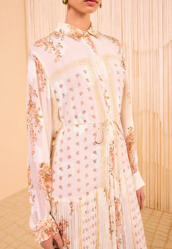 Emilie Drop Waist Long Sleeve Shirt Dress