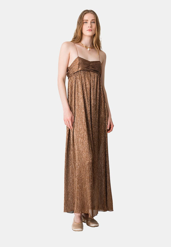 Froissé Lamé Dress