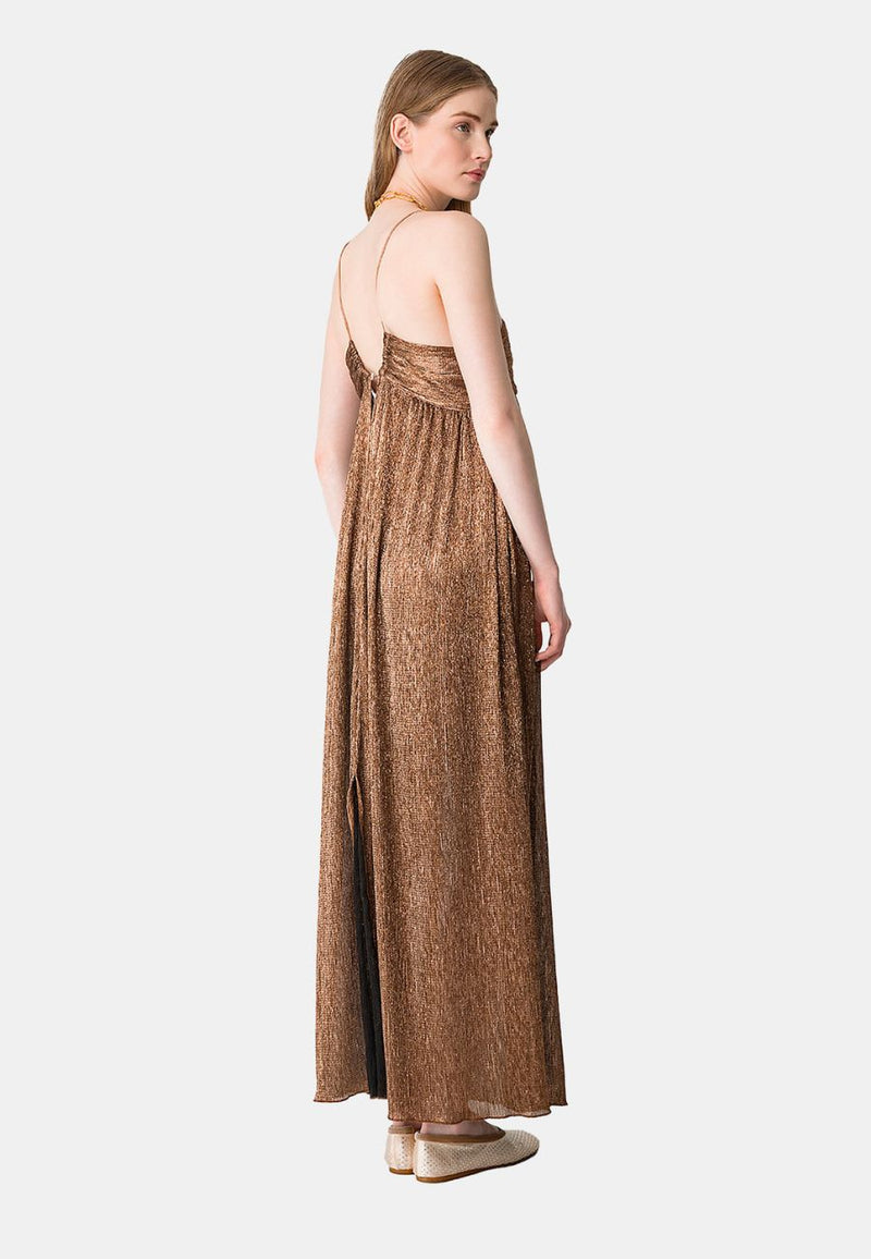 Froissé Lamé Dress
