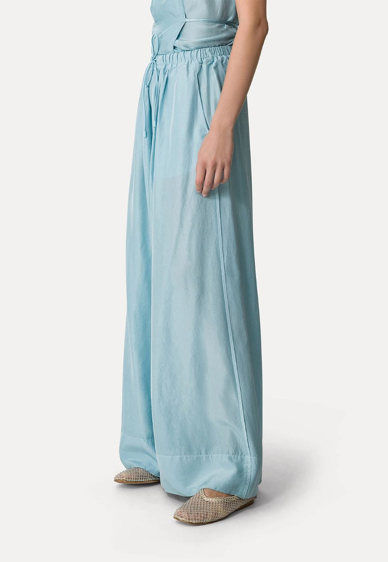 Habotai Silk Drawstring Pants