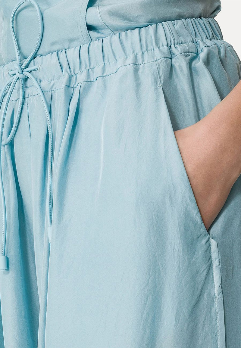 Habotai Silk Drawstring Pants