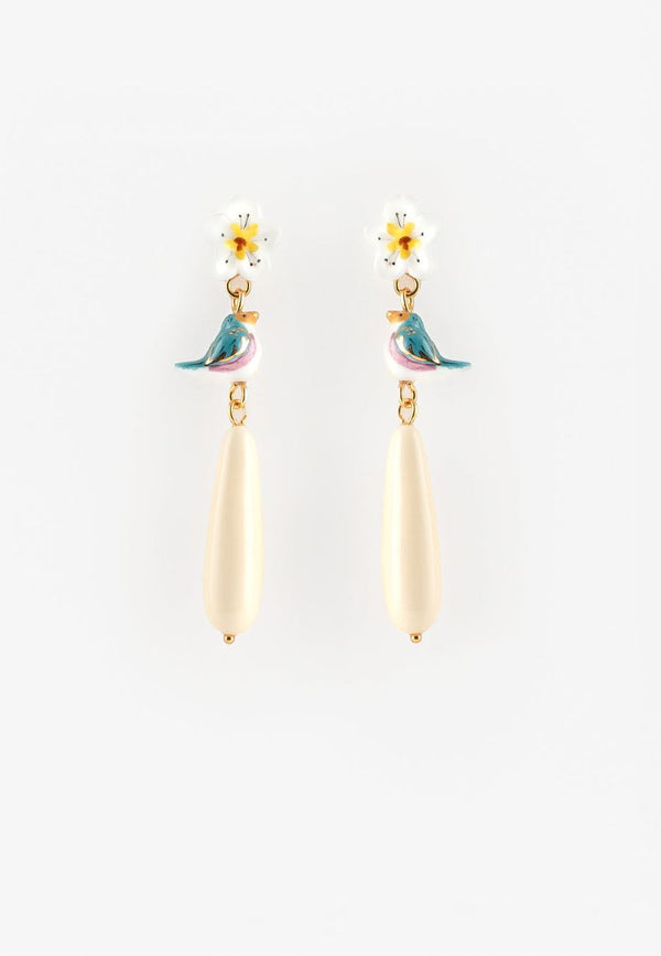 "Harvest Time" Bird Drop earrings