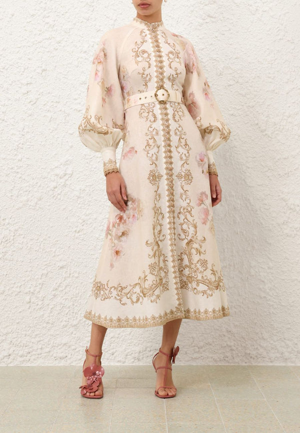 Hypnotic Buttoned Midi Dress