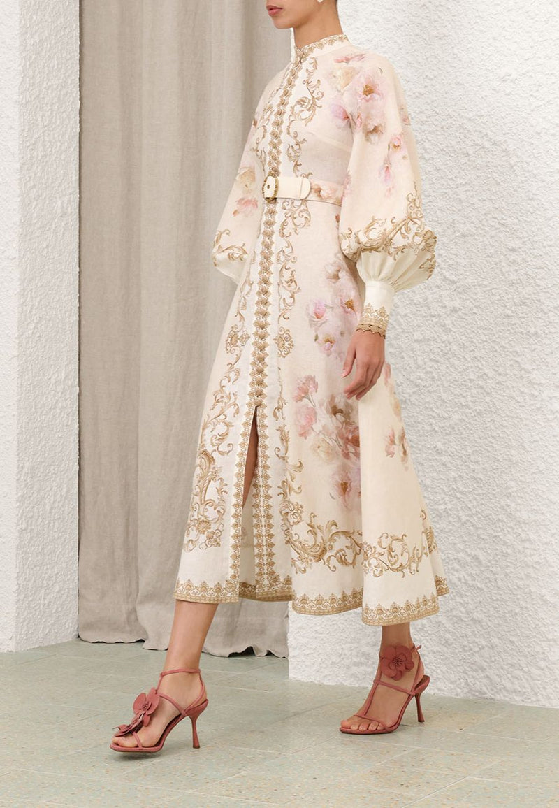 Hypnotic Buttoned Midi Dress