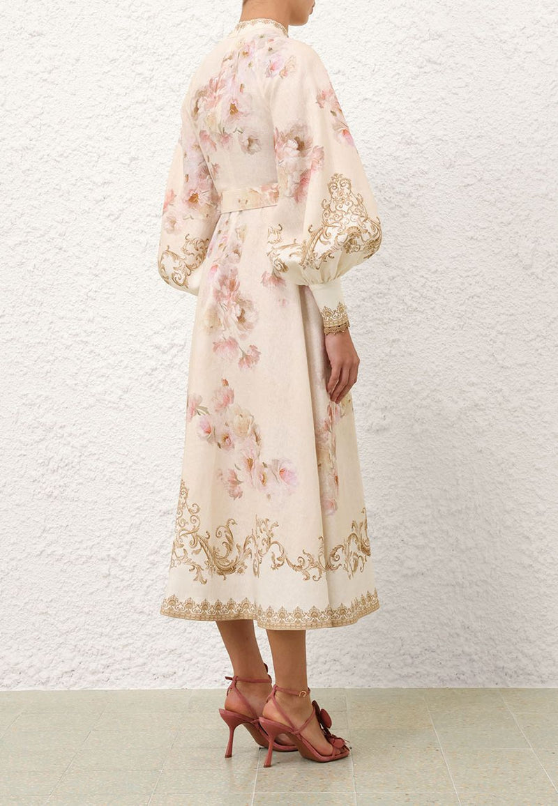 Hypnotic Buttoned Midi Dress