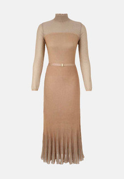 Zimmermann Hypnotic Metallic Midi Dress, Metallic Rose Gold | Salt Boutique  London
