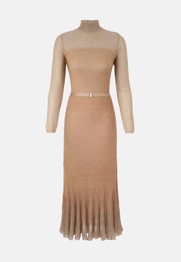Hypnotic Metallic Midi Dress