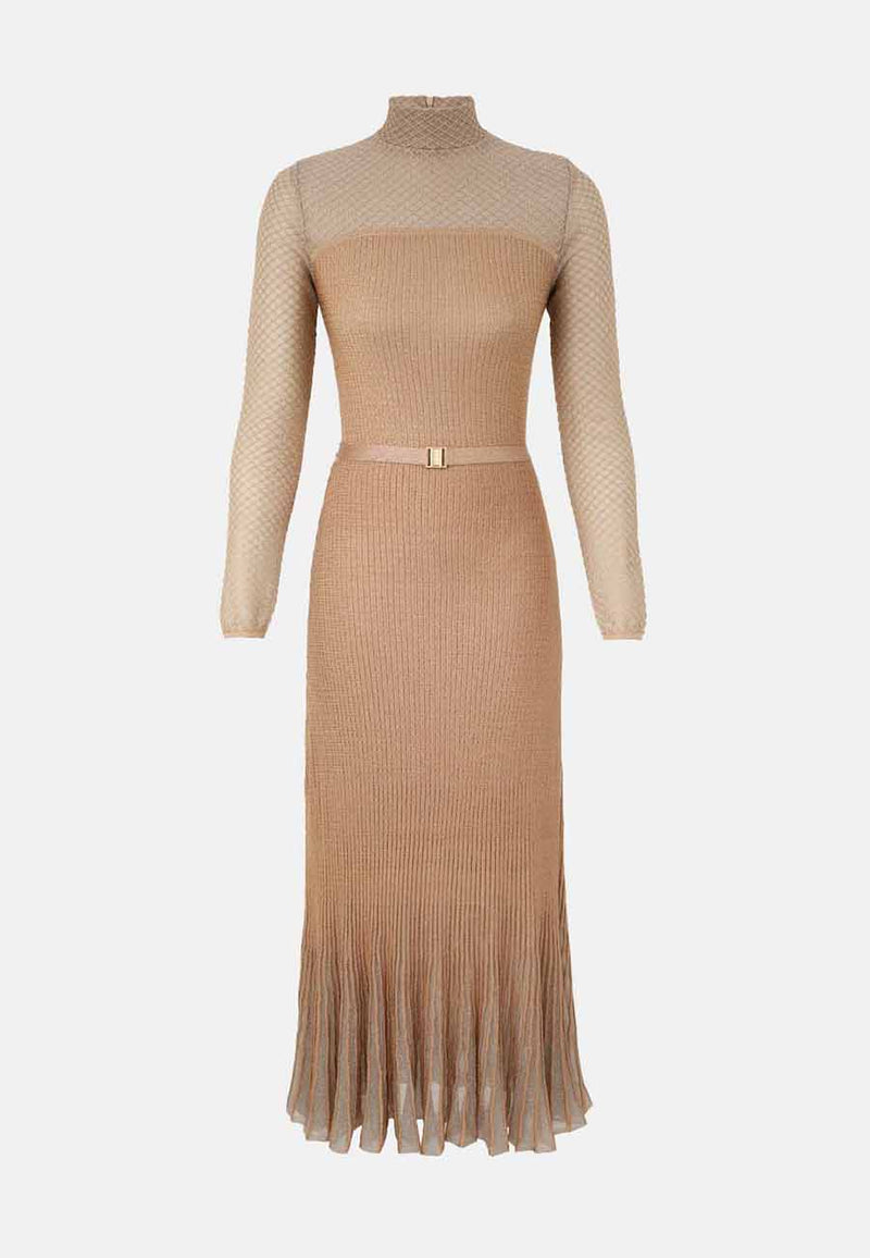 Hypnotic Metallic Midi Dress