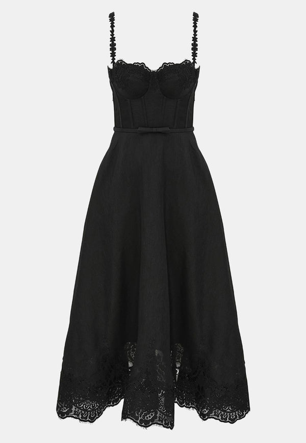 Hypnotic Lace Trim Gown