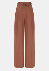 Zimmermann Illuminate Linen Wide Leg Pant, Rust | Salt