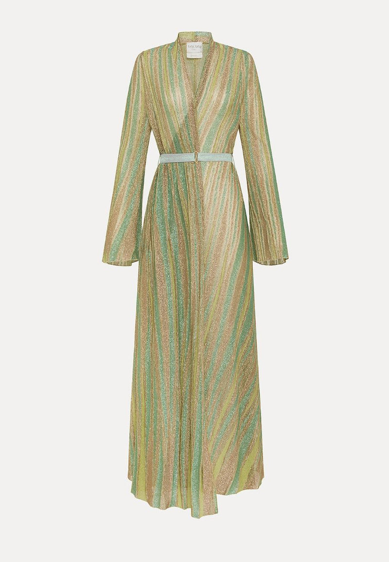 Jacquard Belted Crossed Dress