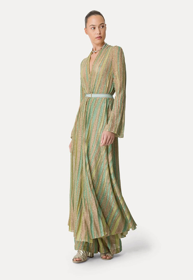 Jacquard Belted Crossed Dress
