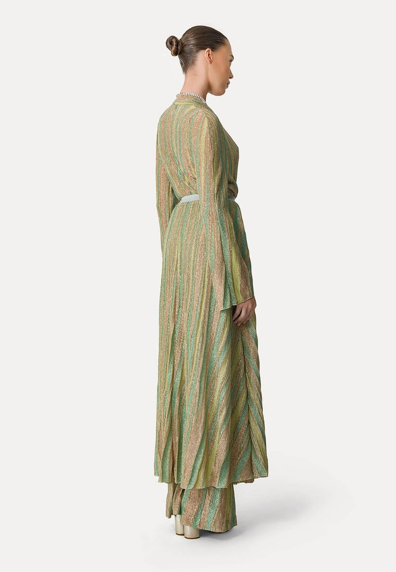 Jacquard Belted Crossed Dress