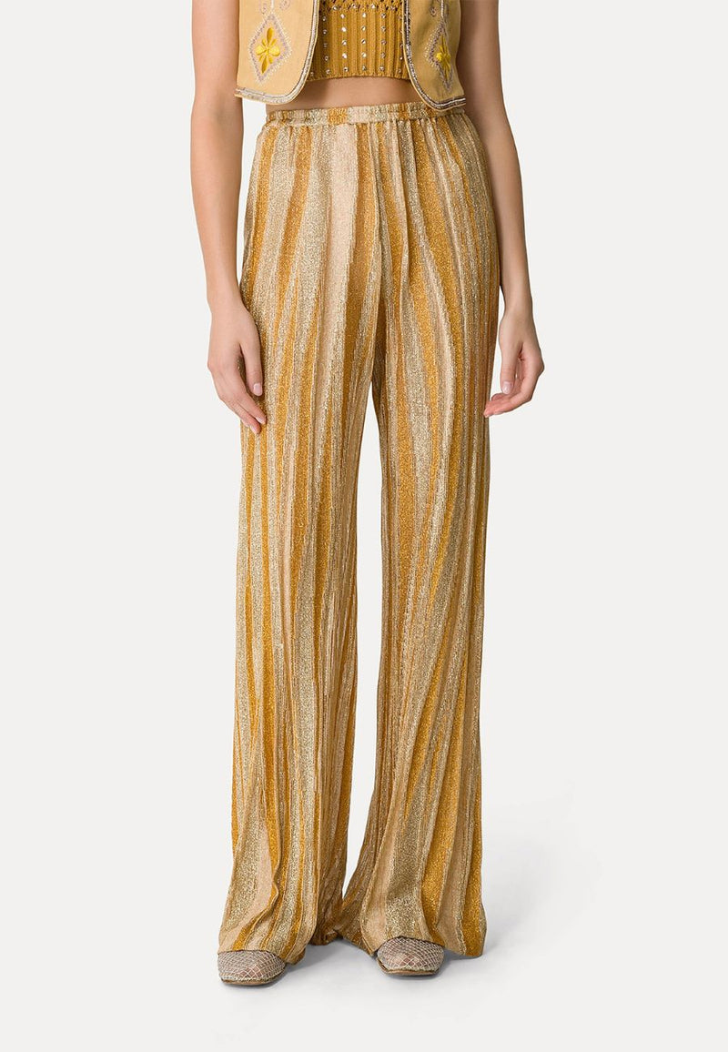 Jacquard Flared Pants