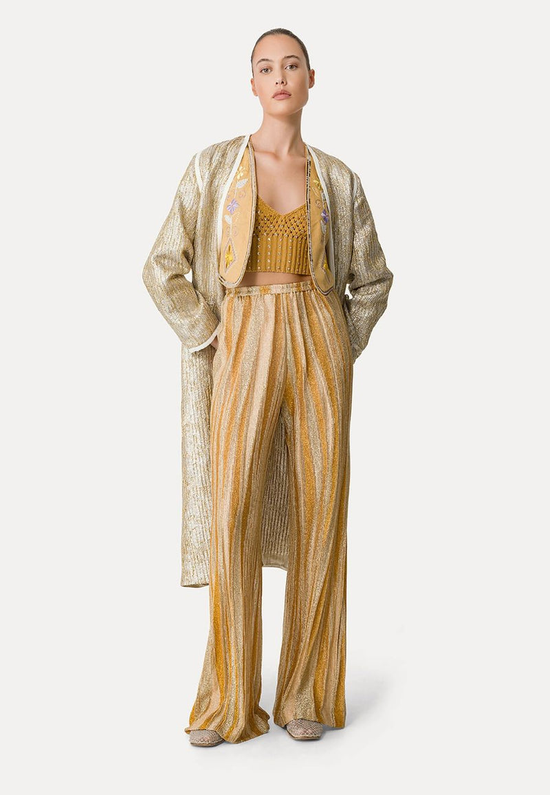 Jacquard Flared Pants