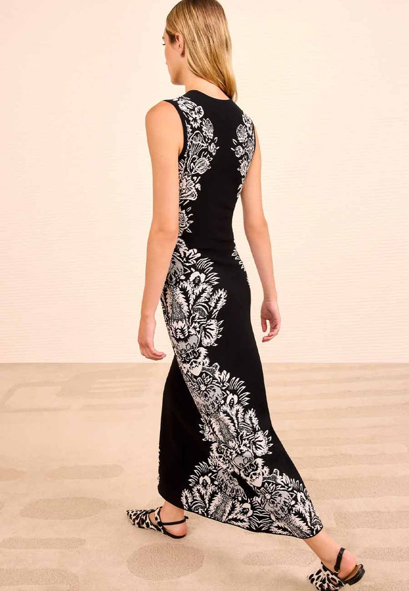 Liana Jacquard SL Midi Dress