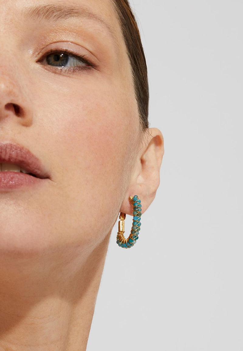 Lyre Hoop Earrings