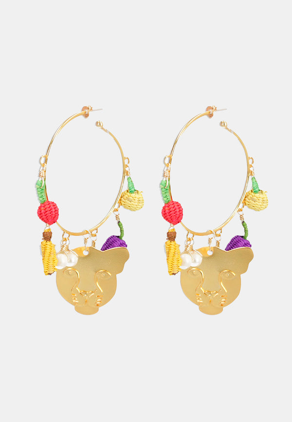 Jaguar within Fruits Earrings