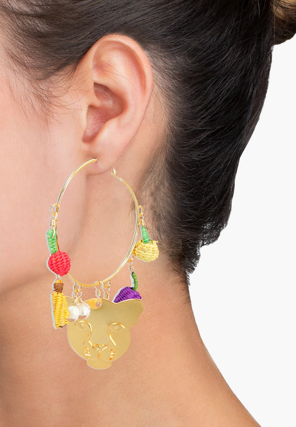 Jaguar within Fruits Earrings