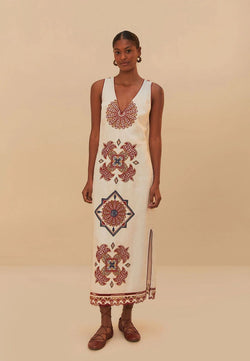 Marys Tiles Richilieu Midi Dress