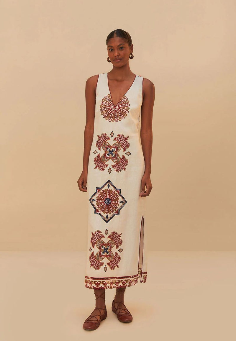 Marys Tiles Richilieu Midi Dress