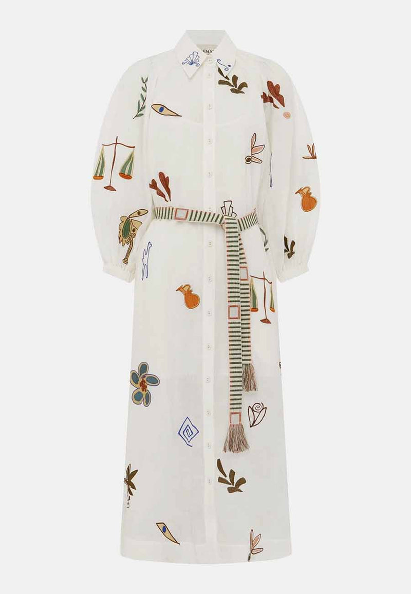 Mina Embroidered Shirtdress