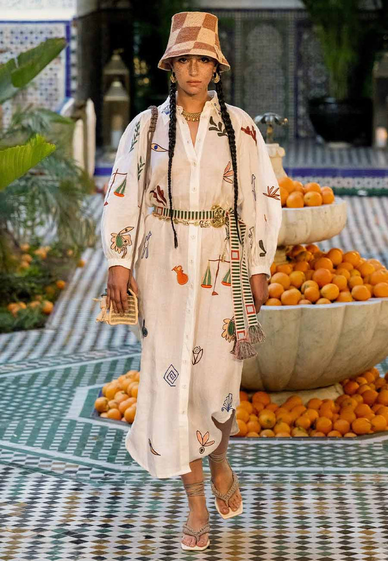 Mina Embroidered Shirtdress