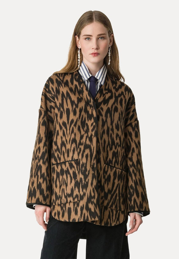 "Moiree" Jacquard Coat