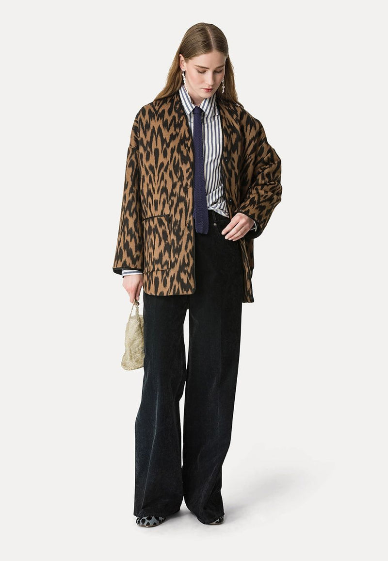 "Moiree" Jacquard Coat