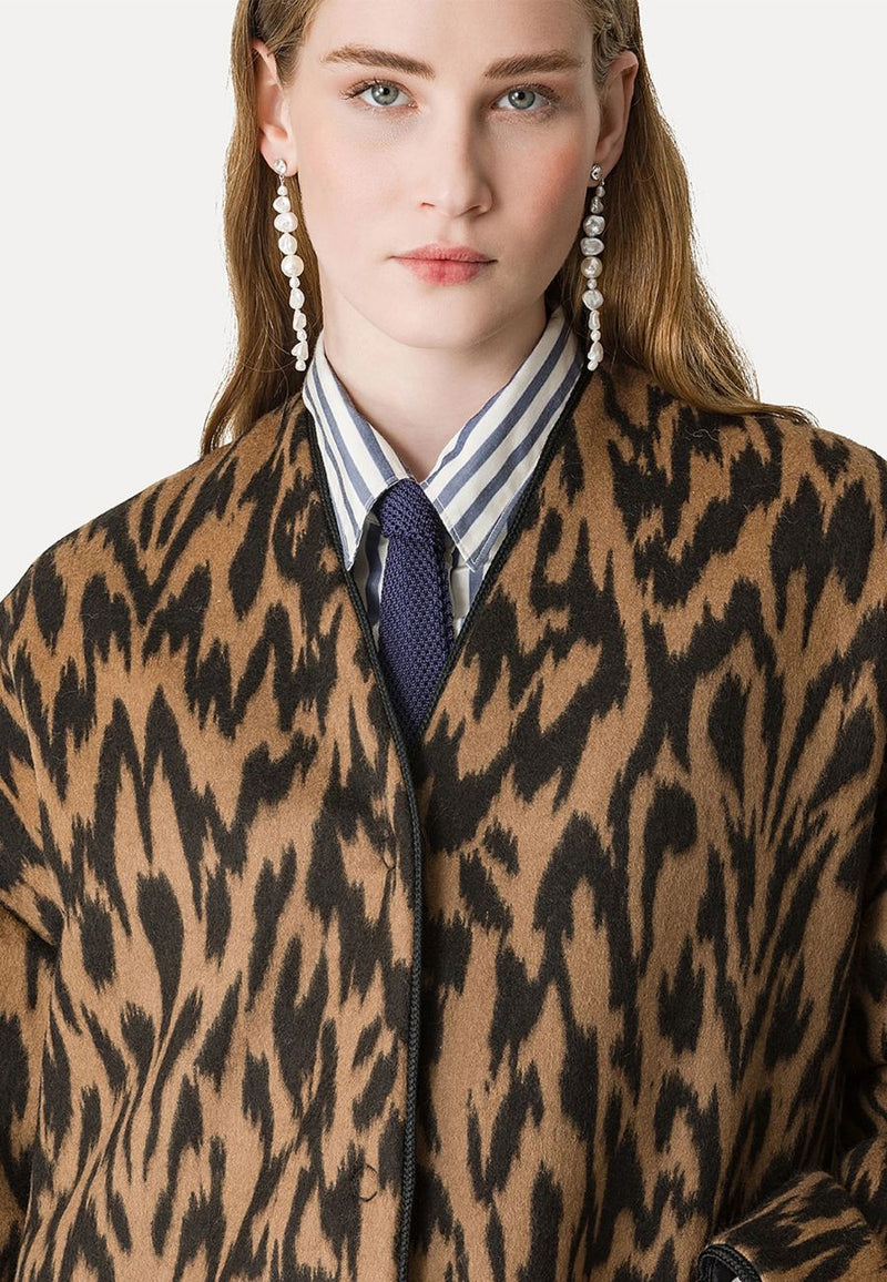 "Moiree" Jacquard Coat