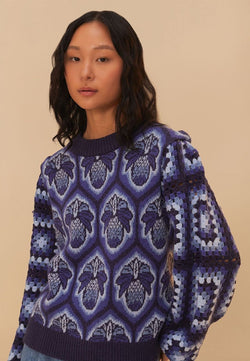 Pineapple Cobogo Knit Sweater