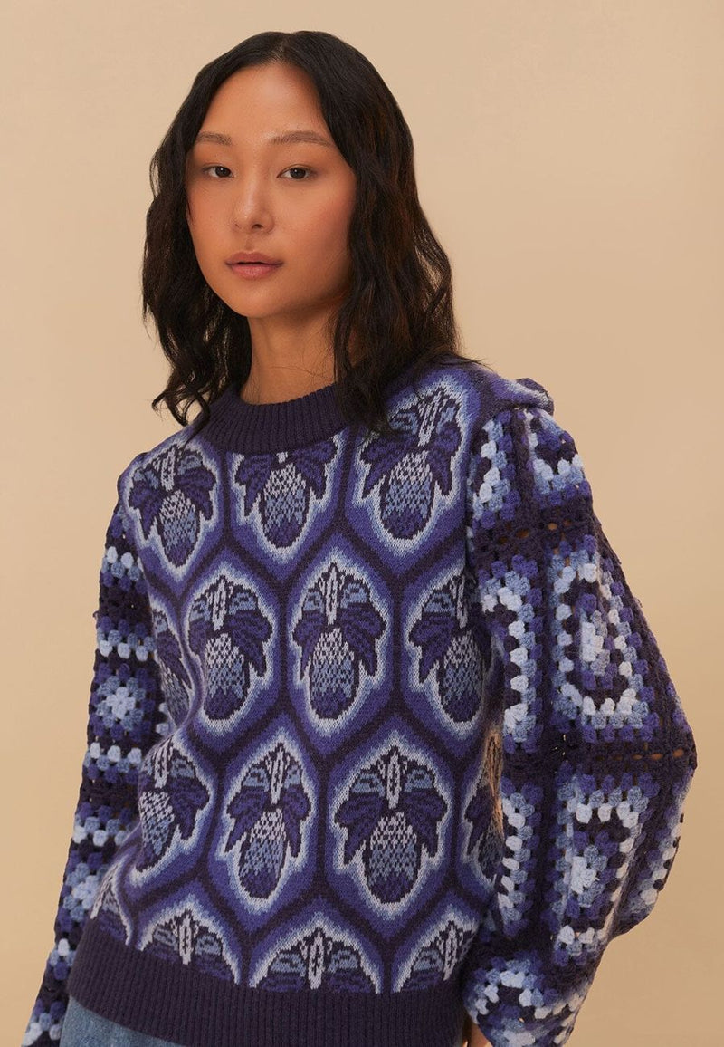 Pineapple Cobogo Knit Sweater