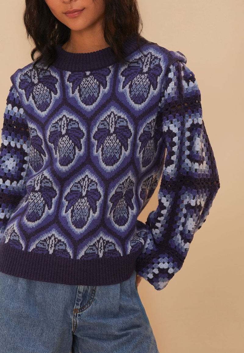 Pineapple Cobogo Knit Sweater