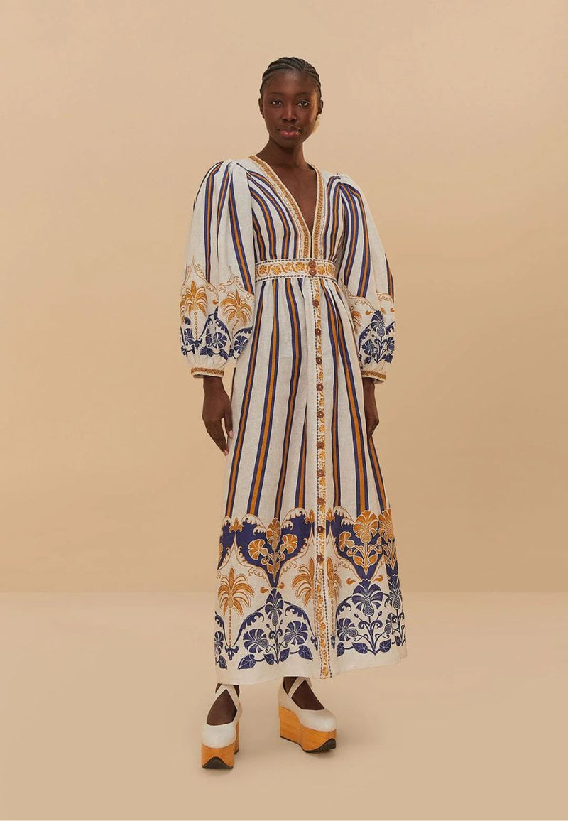 Pineapple Deco Maxi Dress