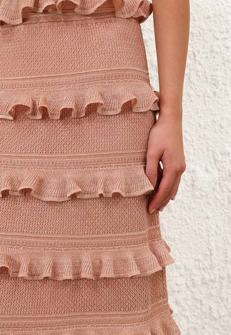 Rebellion Frill Midi Skirt