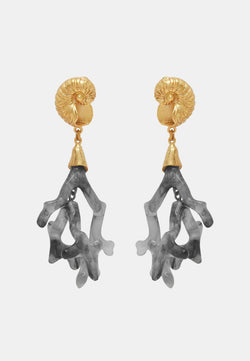 Reverie Resin Coral Drop Earrings