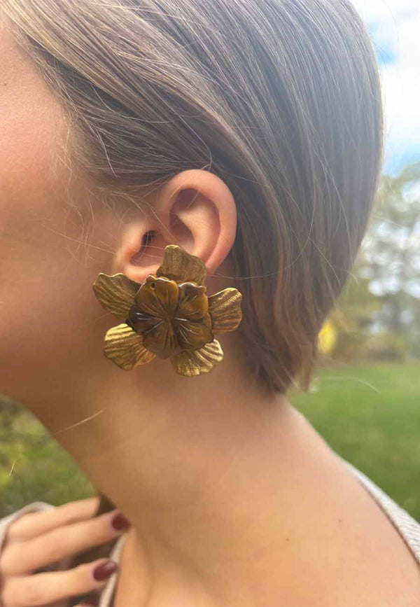 Rivet Flower Earrings