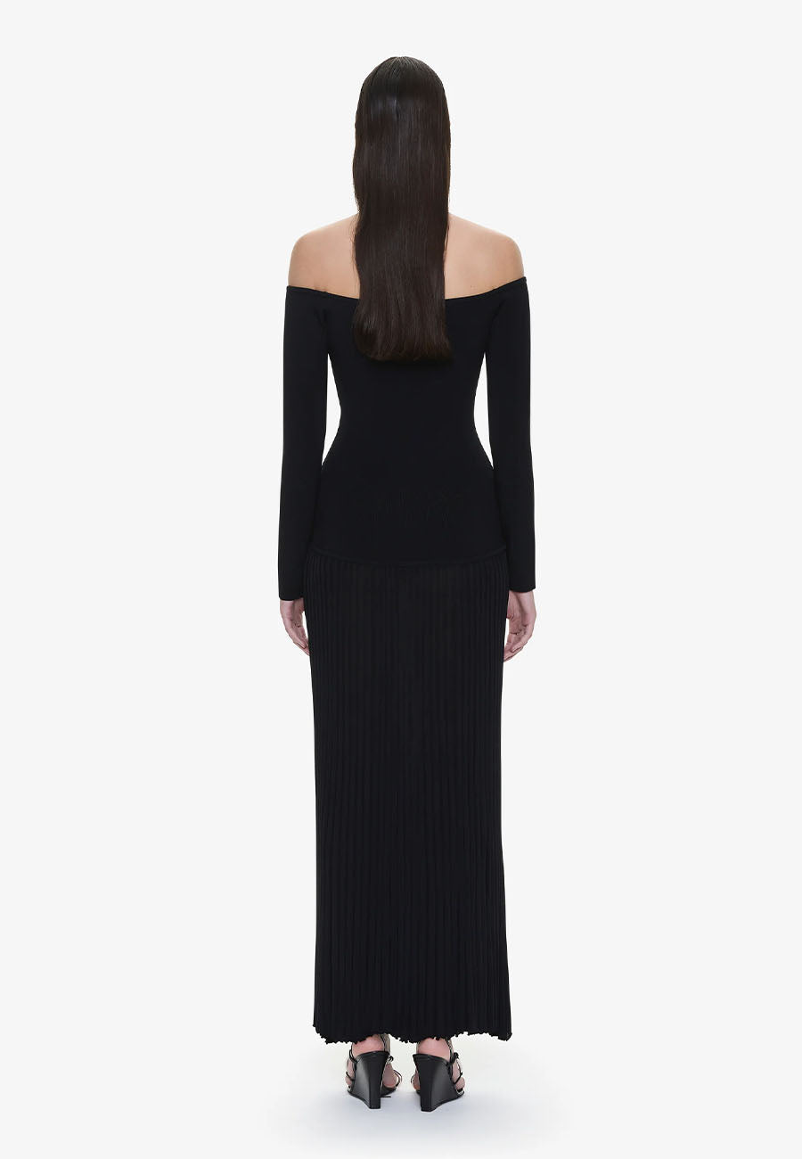 Christopher Esber Salacia Pleated Dress, Black